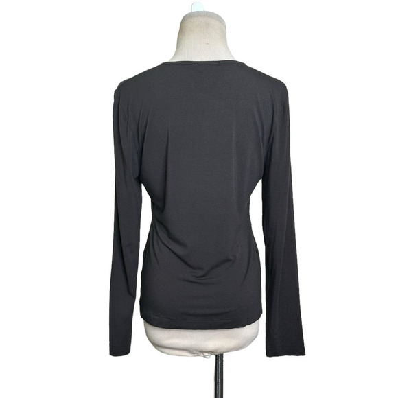Vestimenta brown chocolate long sleeves fitted top size 44 - US M - Picture 8 of 9